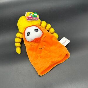 Vintage VeggieTales Laura Carrot Hand Puppet 1990s Orange Yellow Plush Toy Y2K